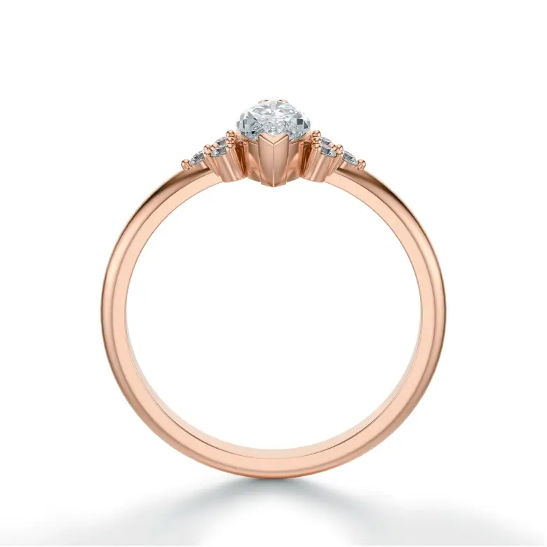 Pierścionek z diamentem markiza różowe złoto SBPZ_062